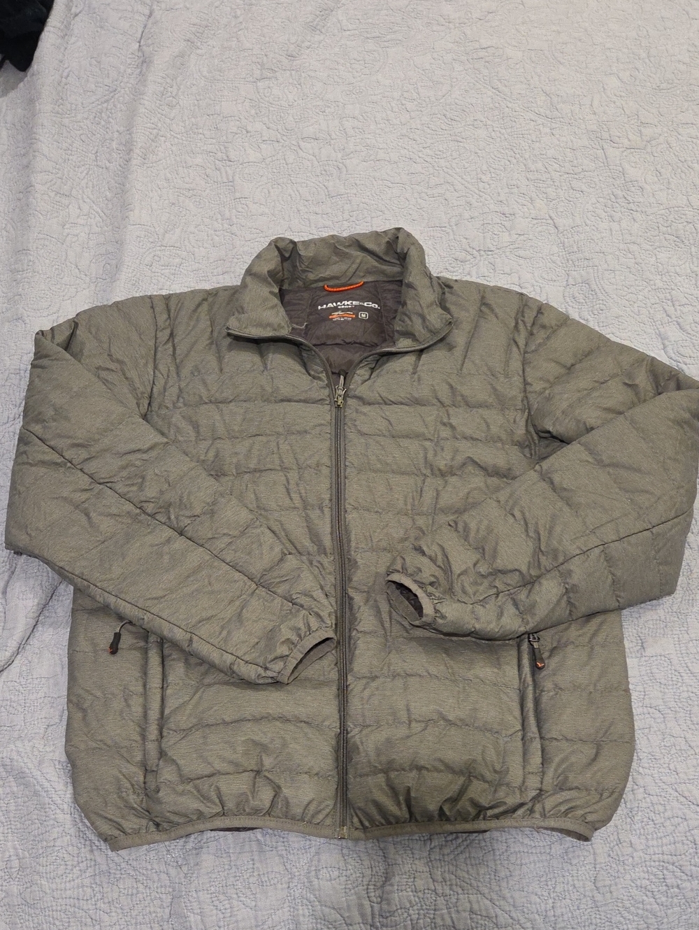 Hawke & Co Sport Gray Quilted Puffer Jacket Size M!